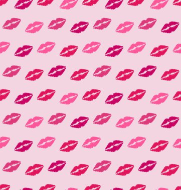 Öpücükler, pembe romantik desen izleri ile sorunsuz doku