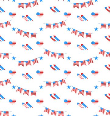 Amerikan vatansever Seamless Modeli, bize ulusal renkleri