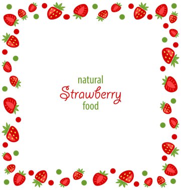 Çilek süs çerçeve yaptı