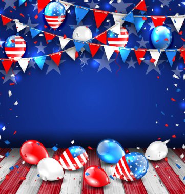 Renkli şablon American tatil için