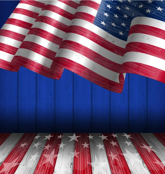 Amerykańską flagę na Dzień Niepodległości 4-tego lipca — Zdjęcie stockowe