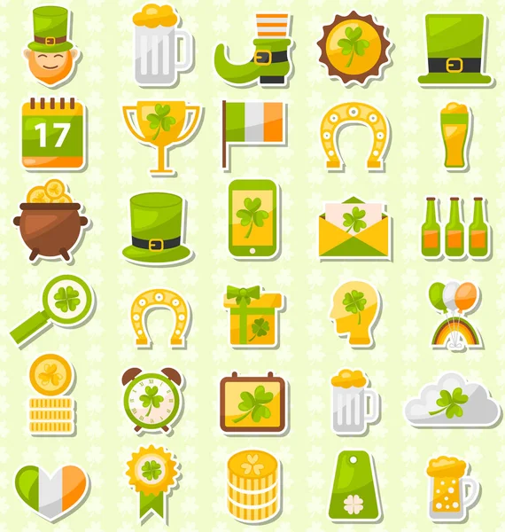 Modern vlakke Design iconen voor Saint Patricks Day, collectie Hol — Stockfoto