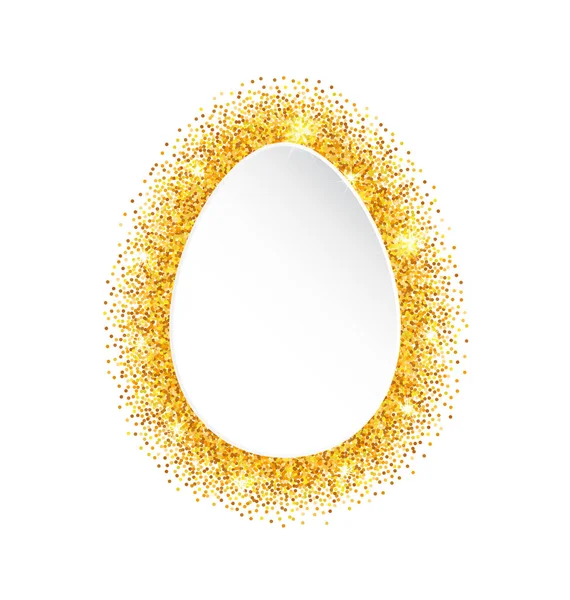 Streszczenie szczęśliwy, Wielkanoc złoty brokat jajko — Zdjęcie stockowe
