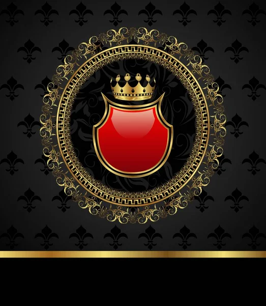 Golden ornate frame with crown Stock Photo by ©smeagorl 132181996