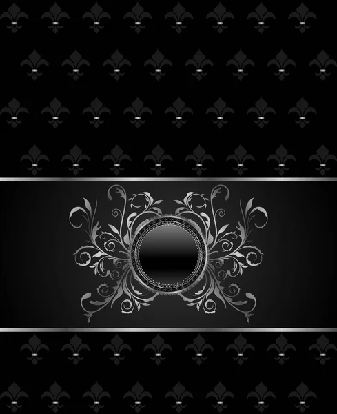 Illustration luxury vintage titanium frame template — Stock Photo, Image