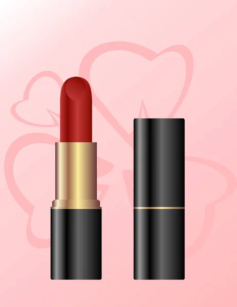 Lipstick isolated on a pink background — Stock Photo, Image