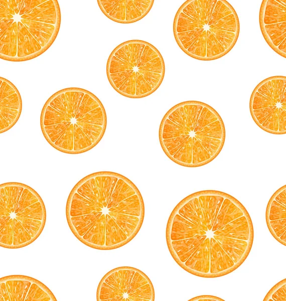 Bezešvá textura s plátky pomeranče — Stock fotografie