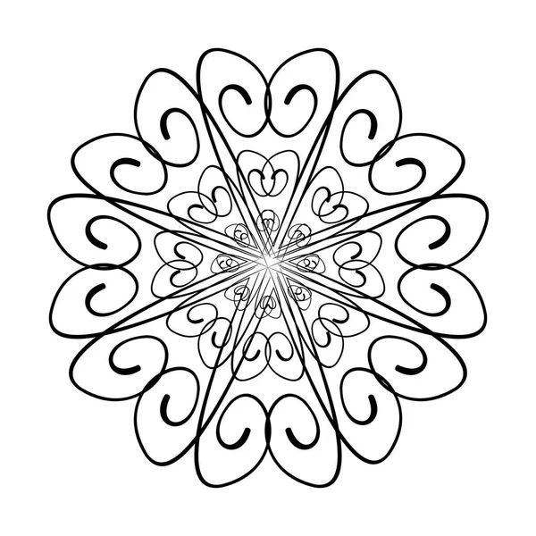 Illustratie decoratief patroon swirl voor ontwerp — Stockfoto