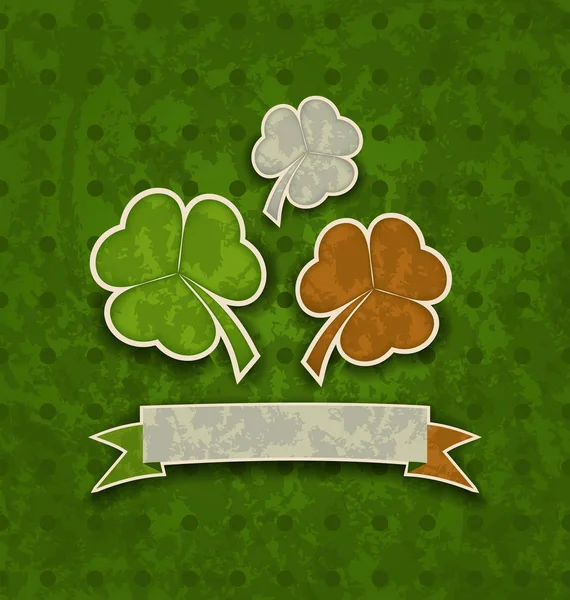 Holiday background with clovers in Irish flag color for St. Patr — Stock Photo, Image