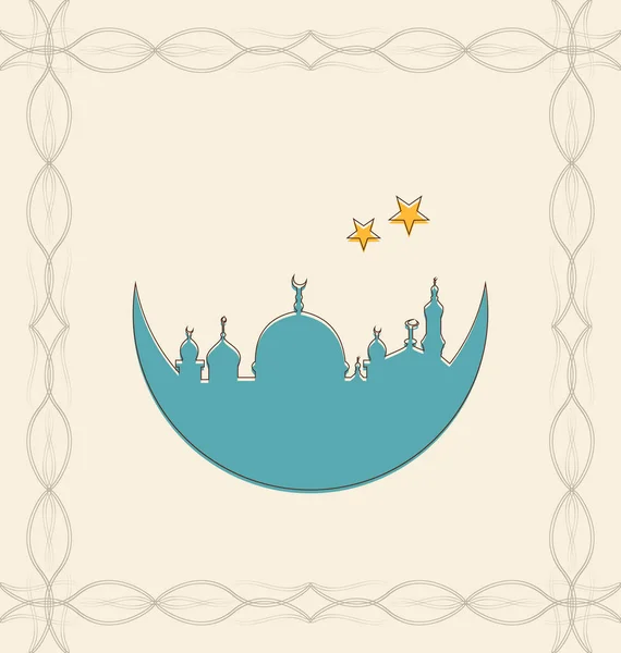 Исламская карта для Рамадана Карима — стоковое фото
