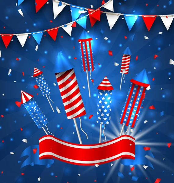 American Greeting Background for Independence Day 4th July — Stock Photo, Image