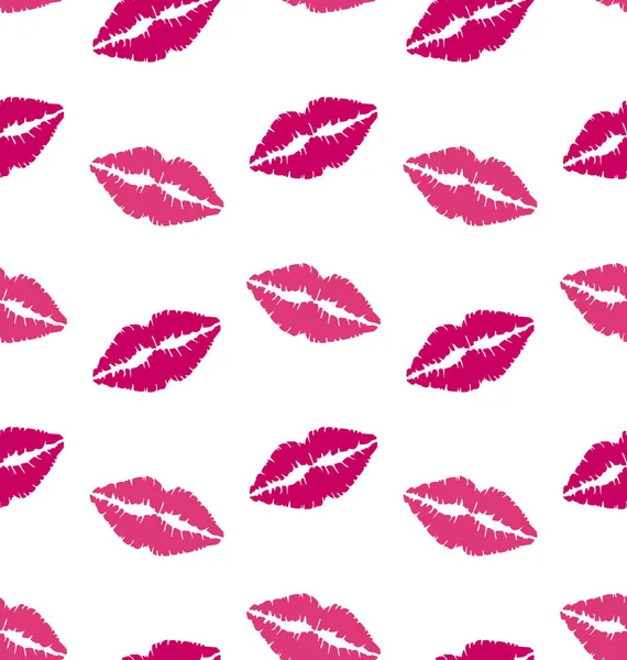 Texture senza soluzione di continuità con tracce di baci, rosa modello romantico — Foto Stock