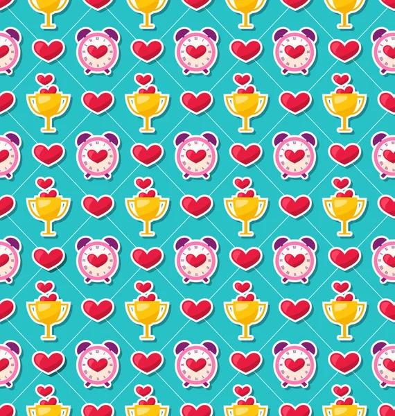 Kleurrijke naadloze patroon voor Valentines Day — Stockfoto