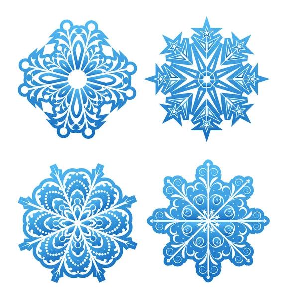 Set of variation snowflakes isolated — Stock Photo, Image