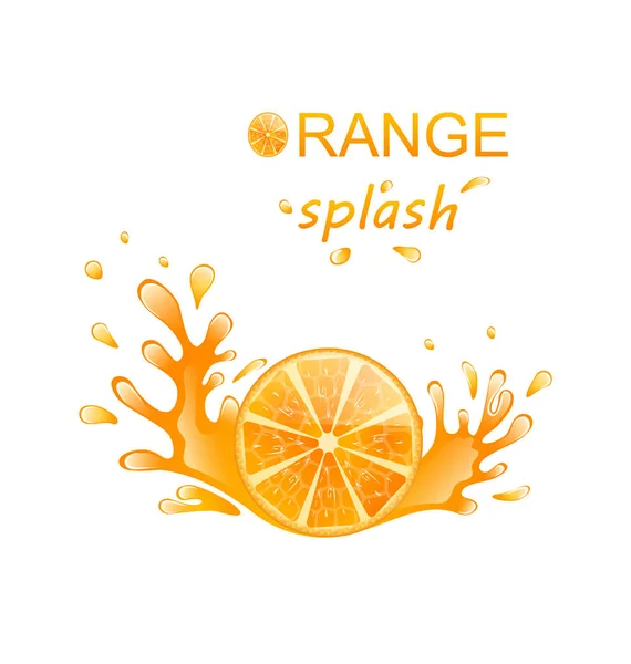 Φέτα πορτοκάλι με πιτσίλισμα — Φωτογραφία Αρχείου