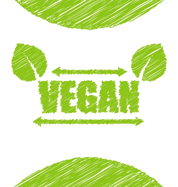 Vegetariano rótulo de texto verde — Fotografia de Stock