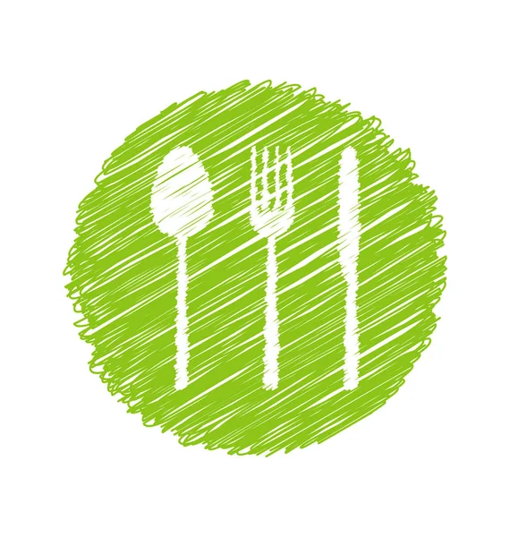 绿色素食餐厅标志牌 — 图库照片