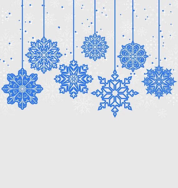Christmas card with variation snowflakes — Stock Photo, Image