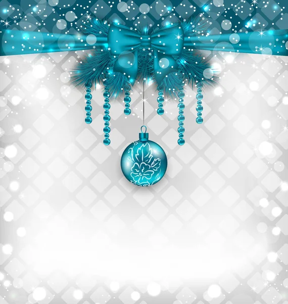 Блестящий фон с традиционными рождественскими элементами — стоковое фото