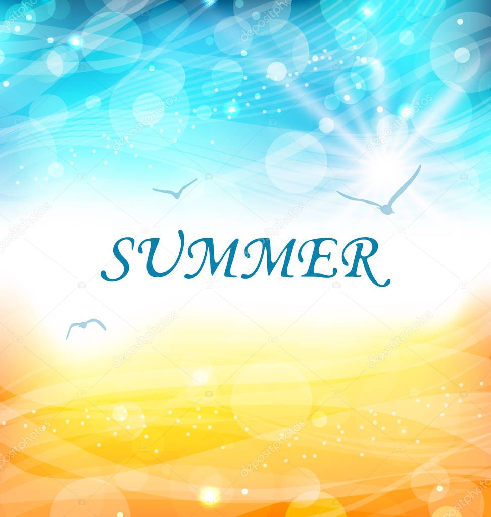 Summer Holiday Background, Glowing Wallpaper