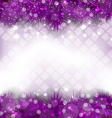 Çam dalları ile parlayan lüks arka plan