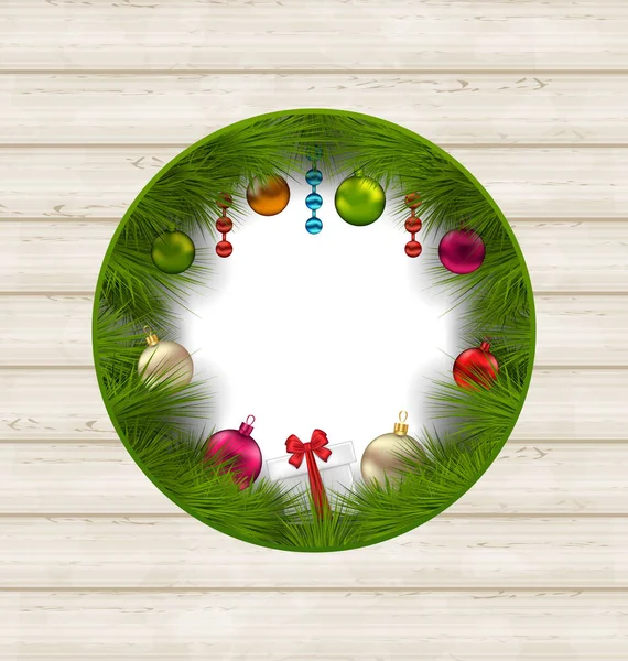 Christmas frame with traditional elements and copy space for you — Stock Photo, Image
