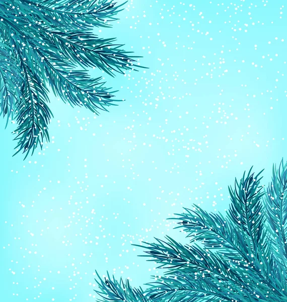 Зимний природный фон с еловыми ветвями — стоковое фото