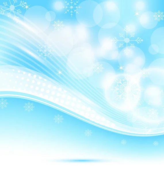 Natal fundo ondulado com flocos de neve — Fotografia de Stock