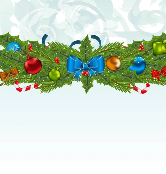 Vánoční pozadí s Dovolená dekorace — Stock fotografie