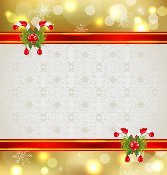 Jul bakgrund med semester dekoration — Stockfoto
