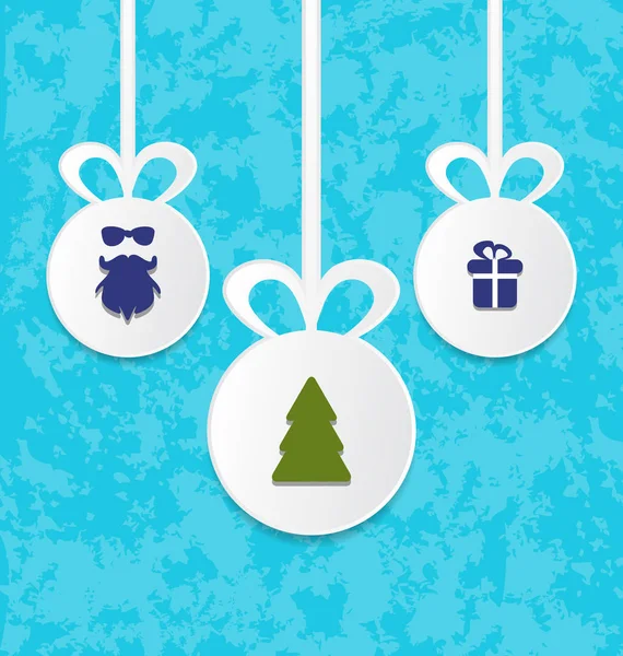 Bolas de Natal com elementos de design de decoração — Fotografia de Stock