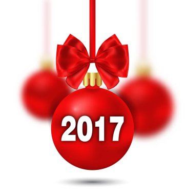 Kırmızı Noel top bulanıklık topları ve yayla