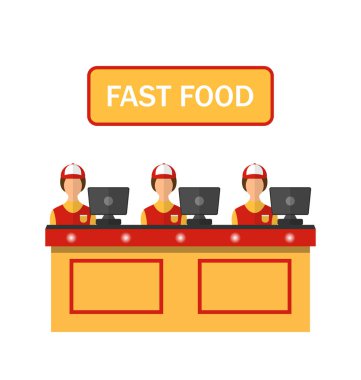 Kasa kasa Fast Food ile diner ile