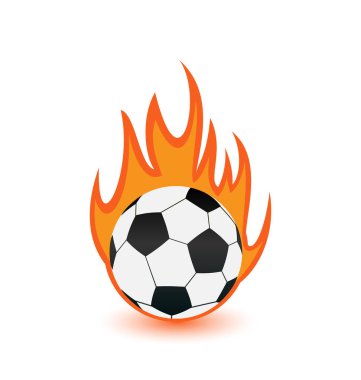 futbol topları turuncu alevler ateş