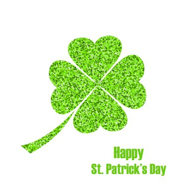 Parlak parıltı yonca St Patricks Günü için