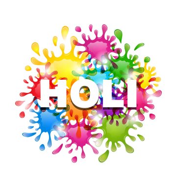 Renkli arka plan ile lekeleri Hint Festival Holi Celebrat için
