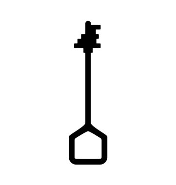 Eski illüstrasyon kol tip anahtar şeklinde kolu ev ve