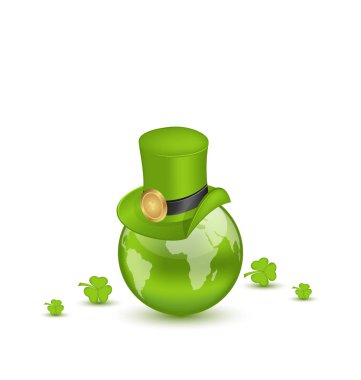 Şapka ve yoncaları St Patricks Günü dünyada