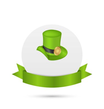 Şapka ve şerit St Patricks Günü için tebrik kartı