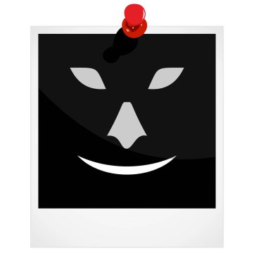 sembolü ile gerçekçi şekilde fotoğraf çerçevesi