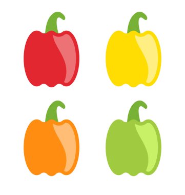 Set renkli izole biber