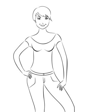 güzel kız beyaz zemin üzerine izole