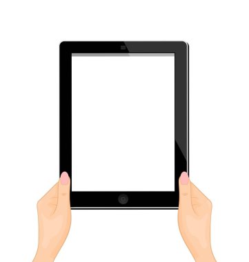 ' kadın - ver elini içinde bilgisayar tablet gösteren resim