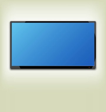 LCD veya led tv ekran duvarda asılı