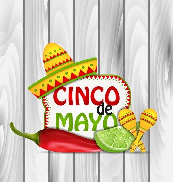 Fondo de felicitación de vacaciones para Cinco De Mayo —  Fotos de Stock