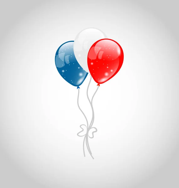 Flying balloons in american flag colors — Stock Photo, Image