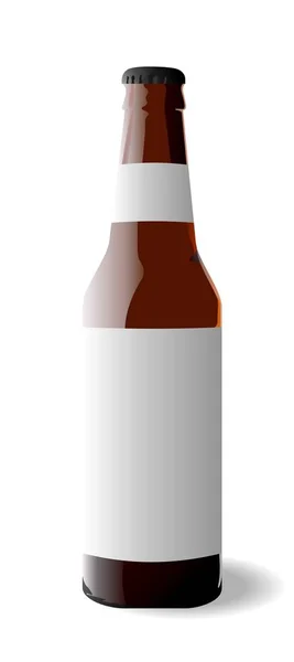 瓶装啤酒的插图 — 图库照片