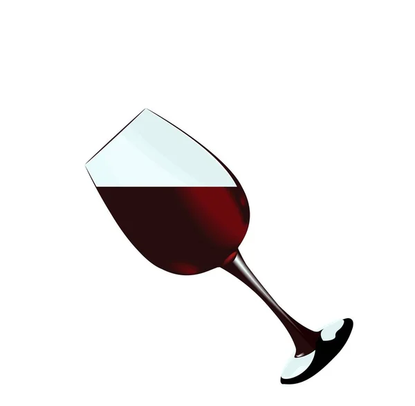 Ein Glas Rotwein von isoliert auf weißem Hintergrund — Stockfoto