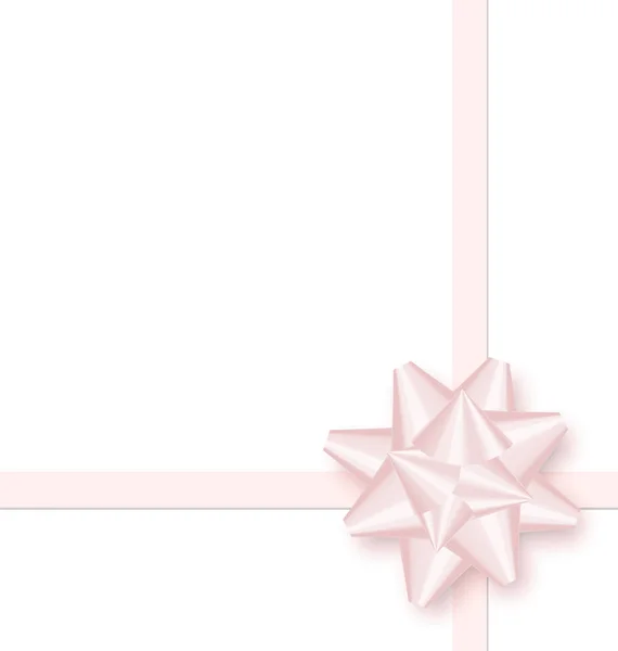 ピンクのボー クロス リボンの分離ホワイト — ストック写真