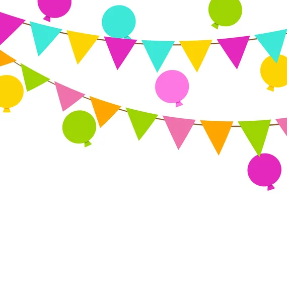 Buntings Bandiere Pennants e palloncini — Foto Stock